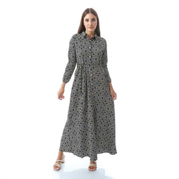 Casual Elegant Cotton Long Dress