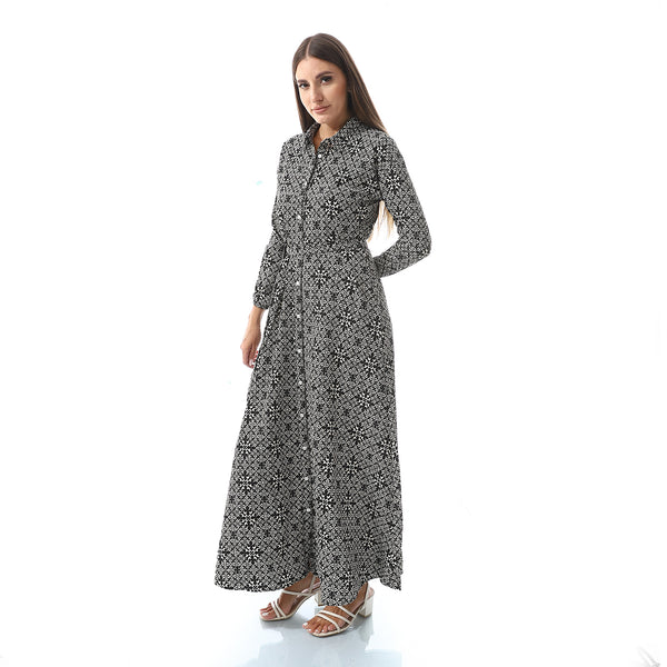 Casual Elegant Cotton Long Dress