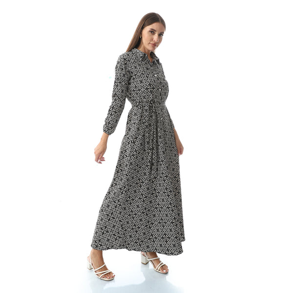 Casual Elegant Cotton Long Dress