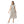 Floral Pattern Sleeveless Dress - Cream Beige & Black