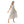 Floral Pattern Sleeveless Dress - Cream Beige & Black