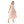 Floral Pattern Sleeveless Dress - Cream Beige & Red