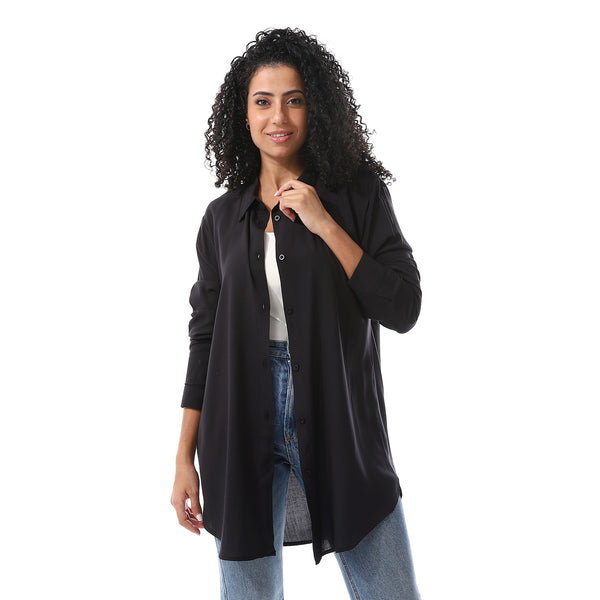 Black_Long_Sleeves_Plain_Cotton_Shirt