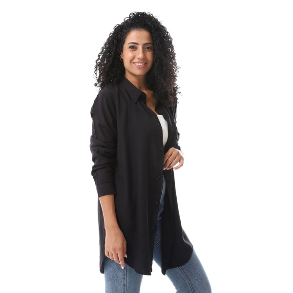 Black_Long_Sleeves_Plain_Cotton_Shirt