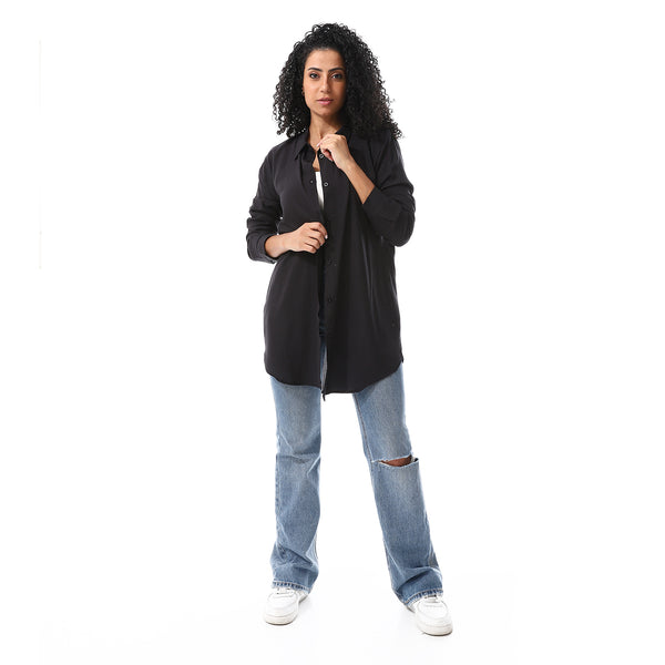 Black_Long_Sleeves_Plain_Cotton_Shirt