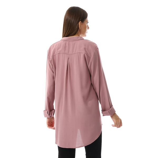 Kashmir Long Sleeves Plain Cotton Shirt