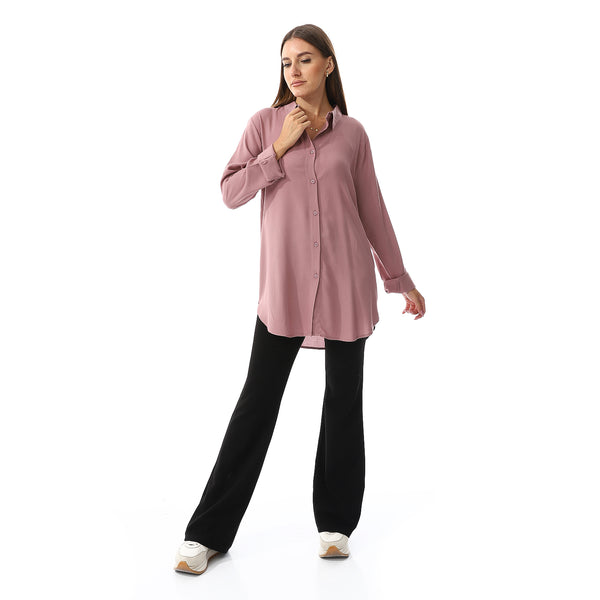 Kashmir Long Sleeves Plain Cotton Shirt