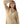 Turn Down Collar Plain Long Shirt - Beige