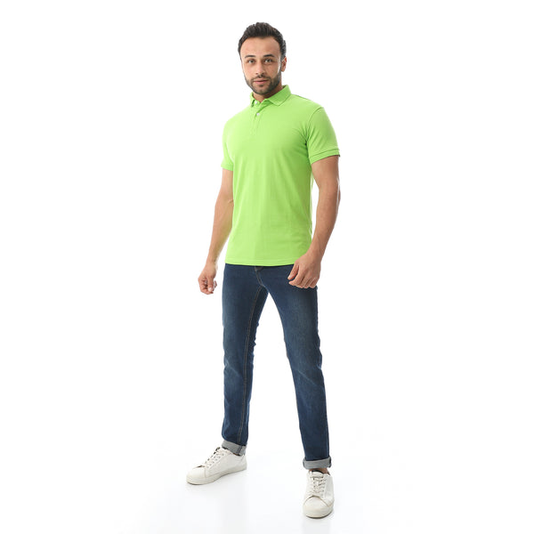 Pique Pattern Polo Shirt