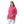 Fuchsia High-Low Knitted Hoodie