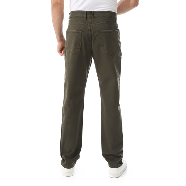 Straight Leg Gabardine Pants