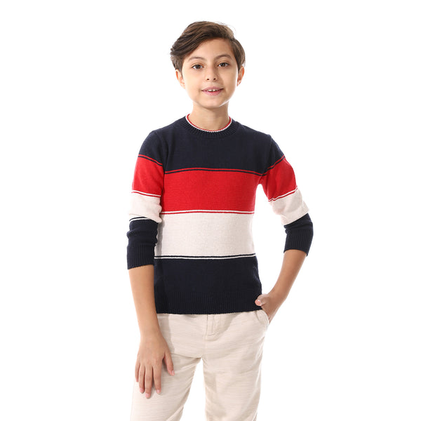 Wide_Stripes_Slip_On_Boys_Pullover_-_Navy_Blue,_Red_&_Off_White
