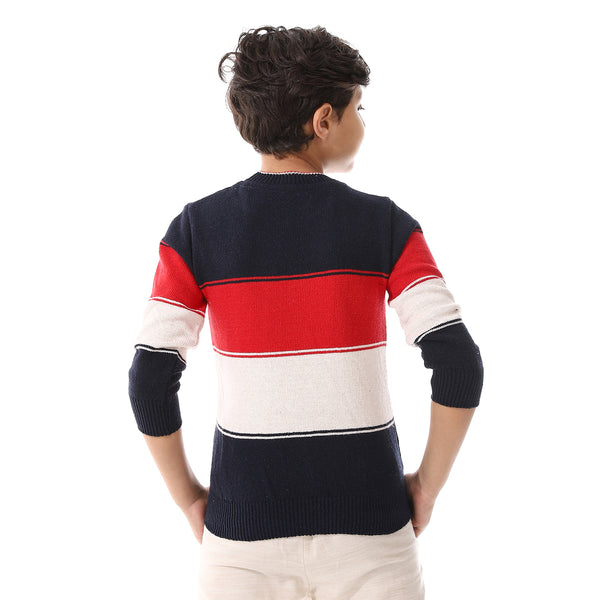 Wide_Stripes_Slip_On_Boys_Pullover_-_Navy_Blue,_Red_&_Off_White