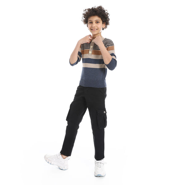 Crew_Neck_Striped_Boys_Pullover_-_Beige_&_Navy_Blue
