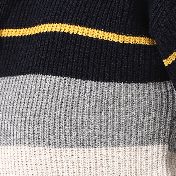 Round_Collar_Long_Sleeve_Boys_Pullover_-_Navy_Blue,_Off_White_&_Grey