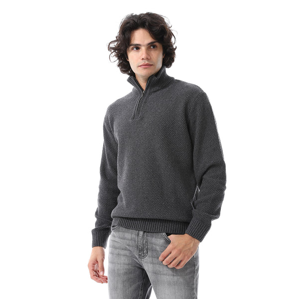 Dark_Grey_Long_Sleeves_Knitted_Sweater