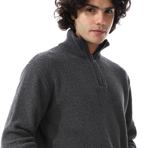 Dark_Grey_Long_Sleeves_Knitted_Sweater