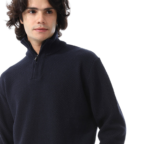 Navy_Blue_Long_Sleeves_Knitted_Sweater