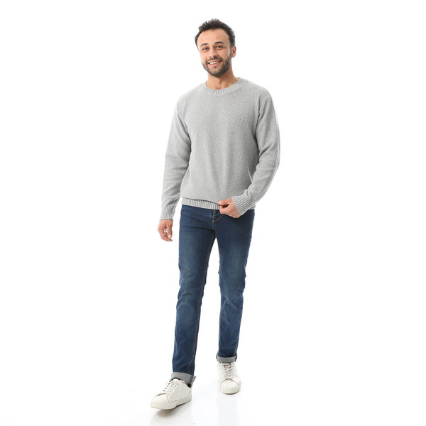 Round Collar Slip On Pullover