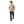 Ribbed Neck & Trim Zipper Sweater - Beige