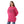 Hot Pink Cats Embroidered Pattern Hooded Sweater