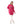Hot Pink Save Memories Embroidered Pattern Hooded Sweater