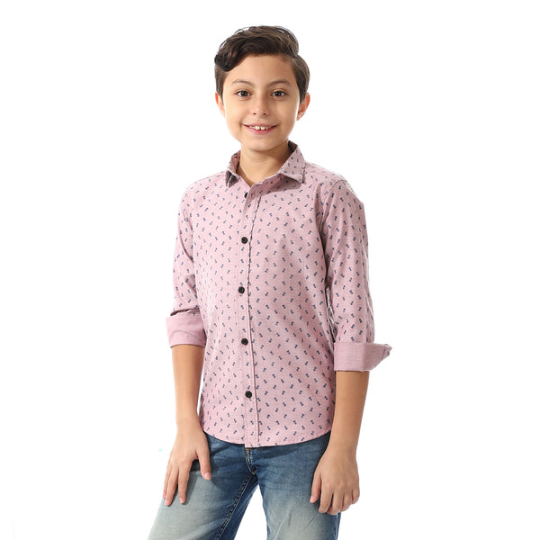 Printed Pattern Long Sleeves Shirt For Boys