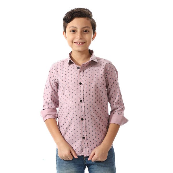 Printed Pattern Long Sleeves Shirt For Boys