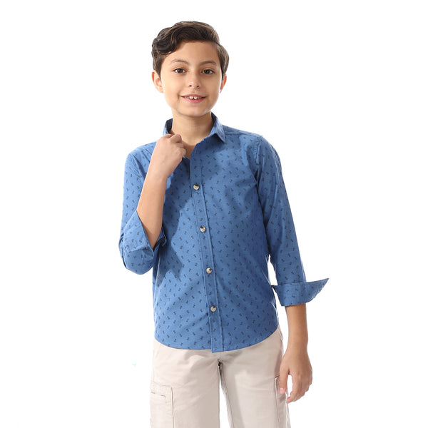 Printed Pattern Long Sleeves Shirt For Boys
