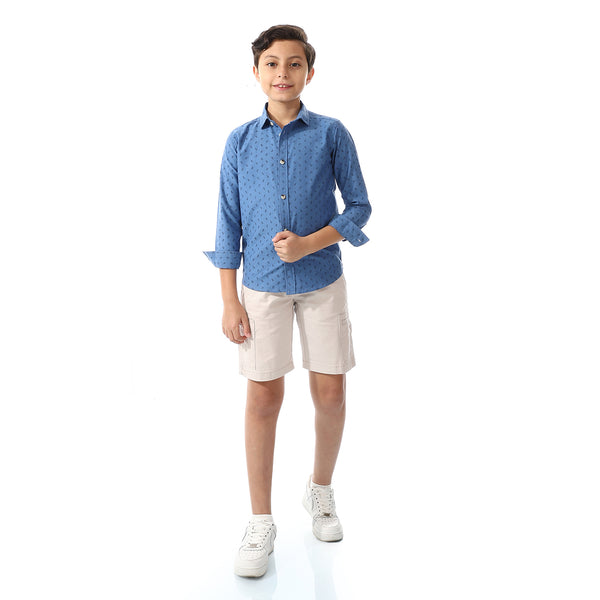 Printed Pattern Long Sleeves Shirt For Boys