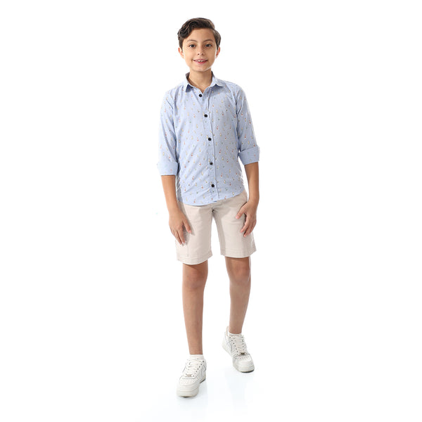 Boys Light Blue Long Sleeves Shirt