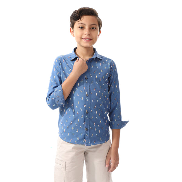 Boys Blue Long Sleeves Shirt