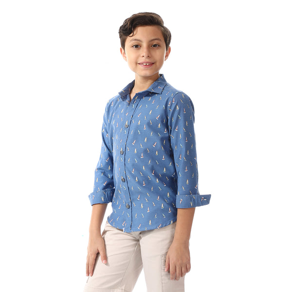 Boys Blue Long Sleeves Shirt