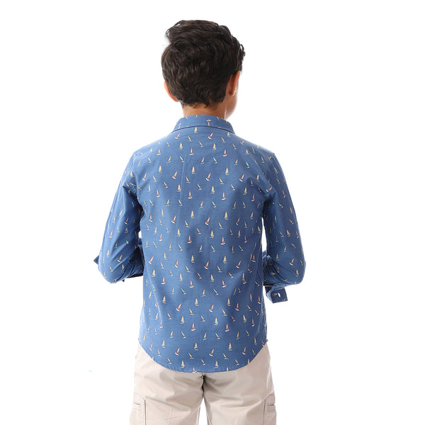 Boys Blue Long Sleeves Shirt