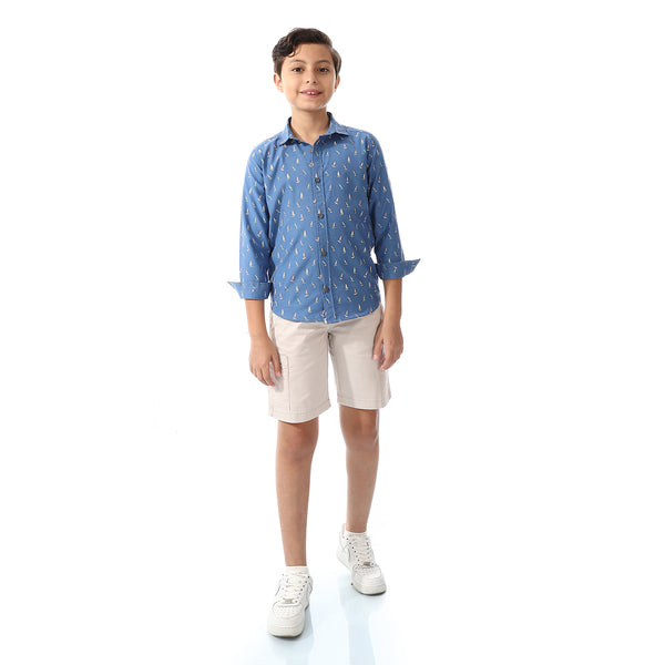 Boys Blue Long Sleeves Shirt