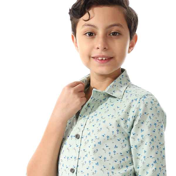 Printed Palm Tree Shirt For Boys