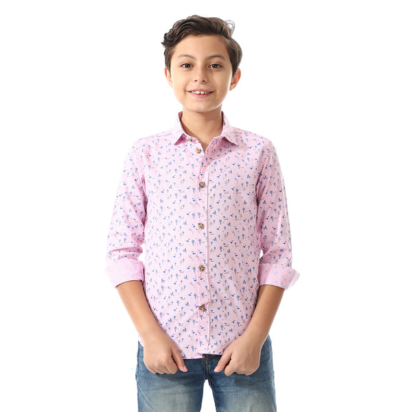 Printed Palm Tree Shirt For Boys