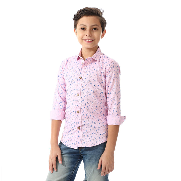 Printed Palm Tree Shirt For Boys
