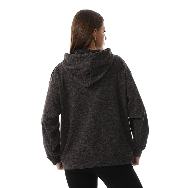 Heather Charcoal Long Sleeves Slip On Hoodie