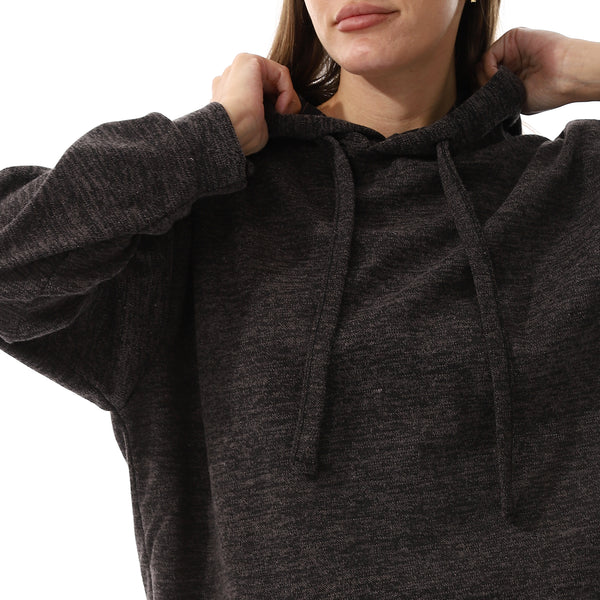 Heather Charcoal Long Sleeves Slip On Hoodie