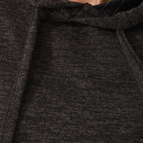 Heather Charcoal Long Sleeves Slip On Hoodie