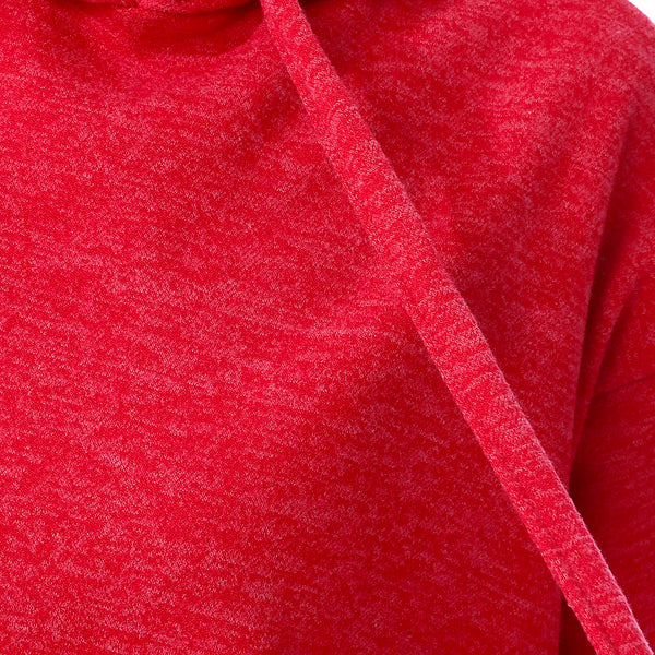 Heather Fuchsia Long Sleeves Slip On Hoodie