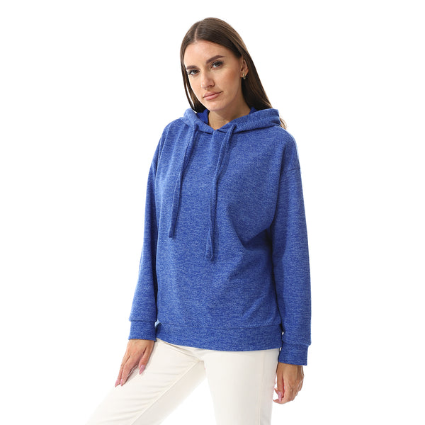Heather Royal Blue Long Sleeves Slip On Hoodie