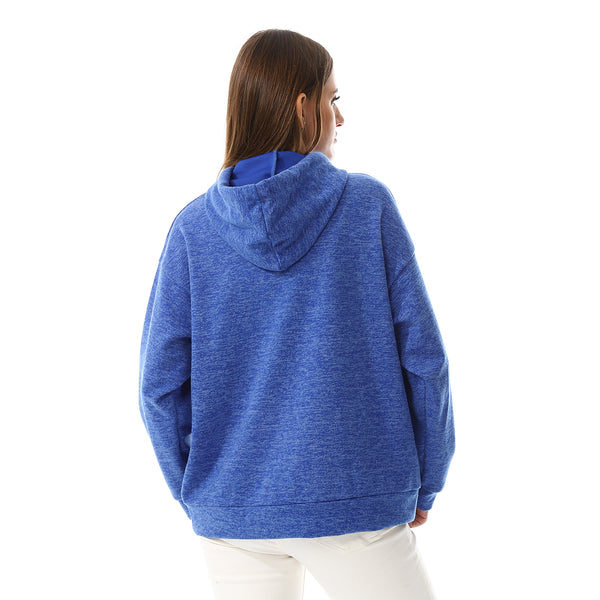 Heather Royal Blue Long Sleeves Slip On Hoodie