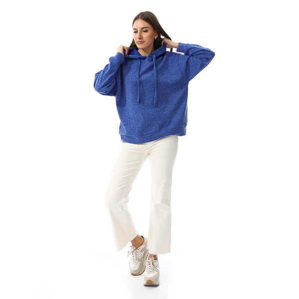 Heather Royal Blue Long Sleeves Slip On Hoodie