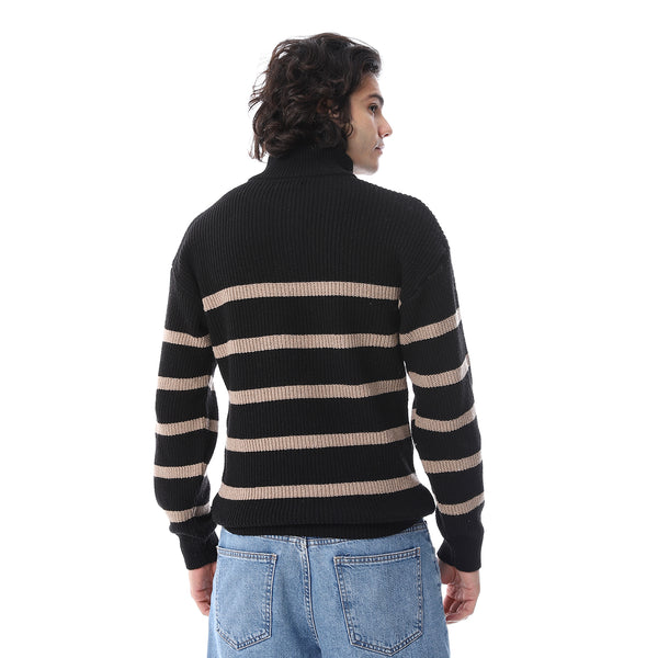 Stylish_Striped_Pullover_With_Zipper_Neck