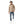 Upper Zipper Through Long Sleeves Pullover - Beige