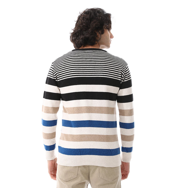 V-Neck_Long_Sleeves_Pullover_-_Off_White,_Black_&_Blue