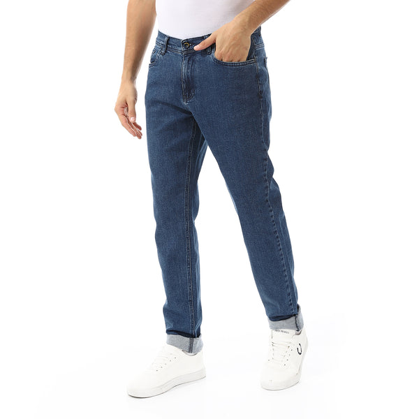 Slim Fit Plain Standard Blue Jeans