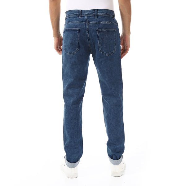 Slim Fit Plain Standard Blue Jeans
